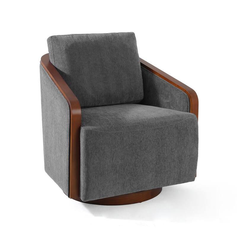 Modern Upholstered Swivel Accent Chair Set of 2