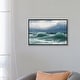 preview thumbnail 3 of 7, iCanvas "Stormy sea with translucent breakers, 1894 " by David James Framed