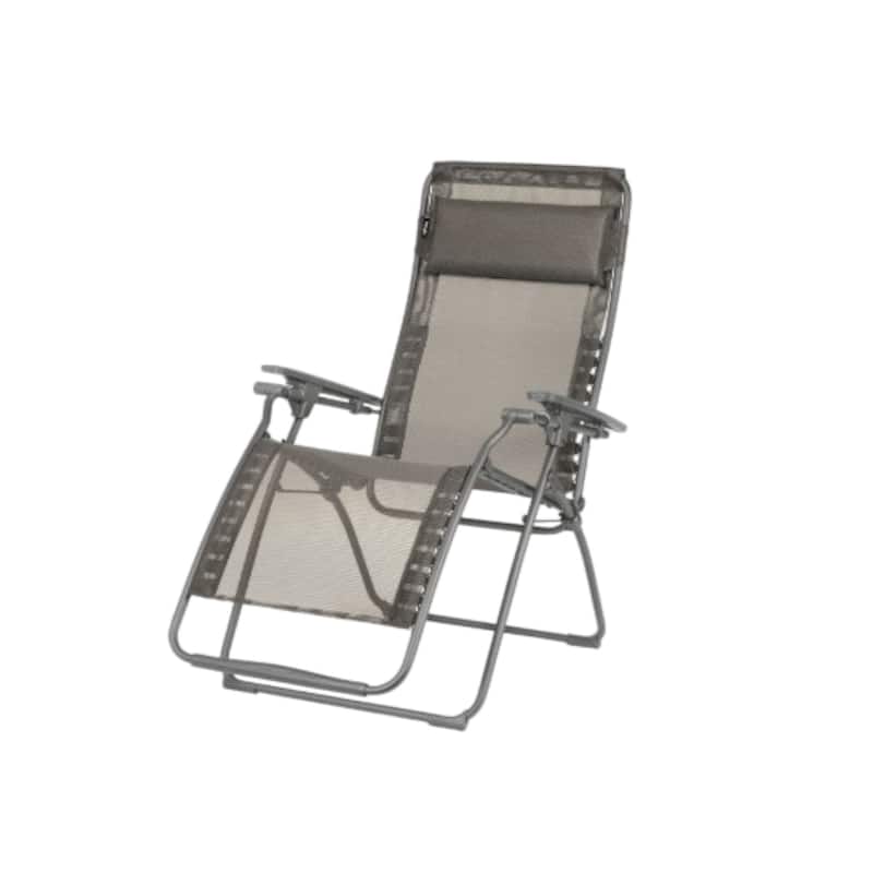 HomeRoots 28" Graphite and Gray Metal Zero Gravity Chair