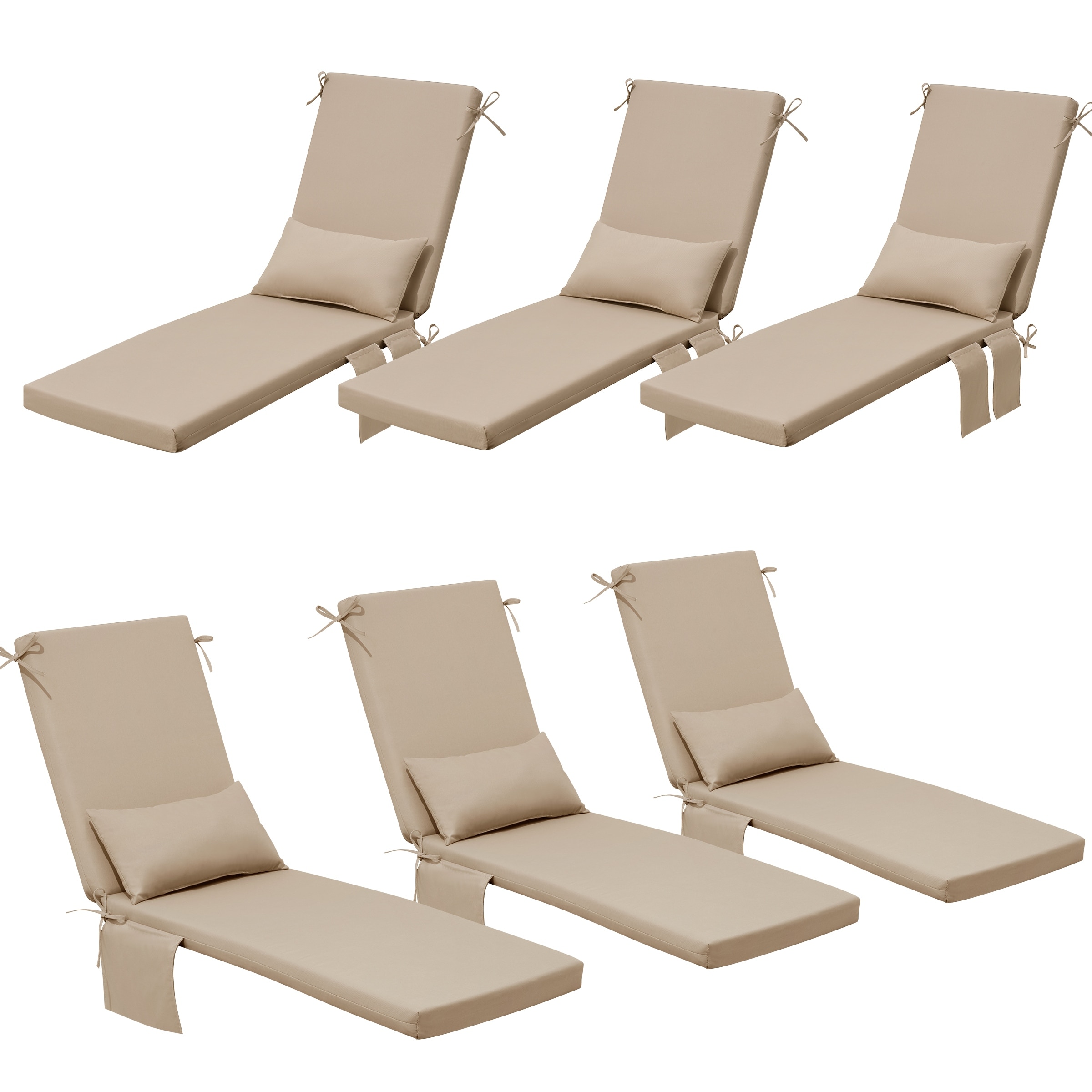 Outdoor Lounge Chair Cushions Patio Chaise Lounge Chair Seat Cushion with Pillow