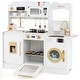 preview thumbnail 1 of 19, Gymax Play Kitchen for Kids w/ Stoves Light Sound Faucet Microwave - See Details