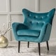 preview thumbnail 8 of 68, Alyssa Mid-century Upholstered Arm Chair by Christopher Knight Home - 30.25"D x 34.25"W x 39.75"H