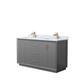 Option Dark Gray, Bronze Trim, Carrara Marble Top