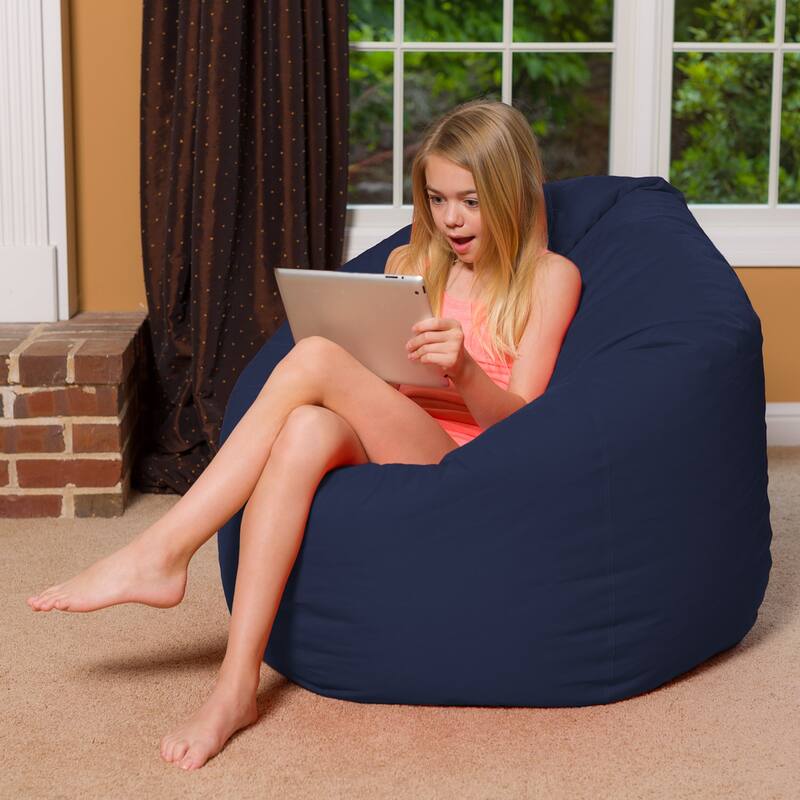 Kids Bean Bag Chair, Big Comfy Chair - Machine Washable Cover
