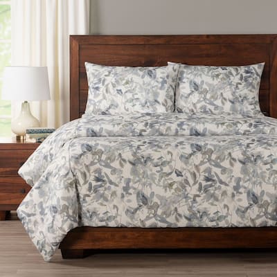 Siscovers Lake Placid Abstract Floral Print Duvet Set
