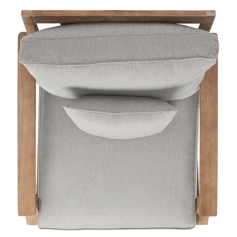 SAFAVIEH Couture Martinique Wood Patio Armchair. - 31.4" W x 35.6" L x 32.6" H