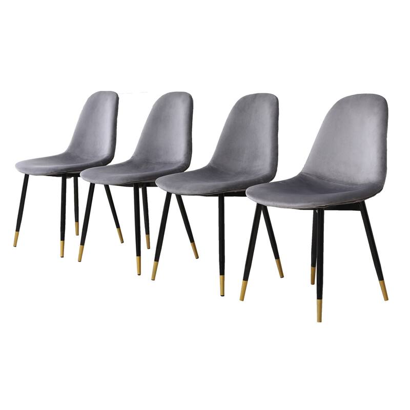 Contemporary Fabric Dining Chairs (Set of 4) - Grey
