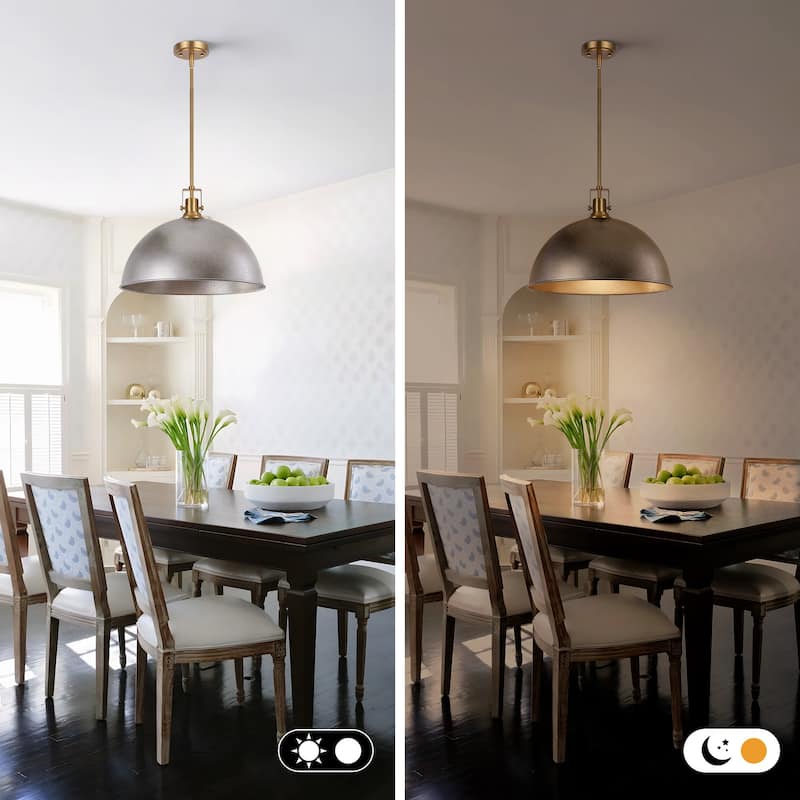 Modern Industrial 1-Light Dome Metal Pendant Light for Kitchen Island