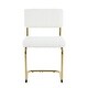 preview thumbnail 27 of 28, Teddy Dining Chair Set of 2 with Upholstered Back Accent Chair and C-Shaped Metal Legs Vanity Chair, Student Desk Chair