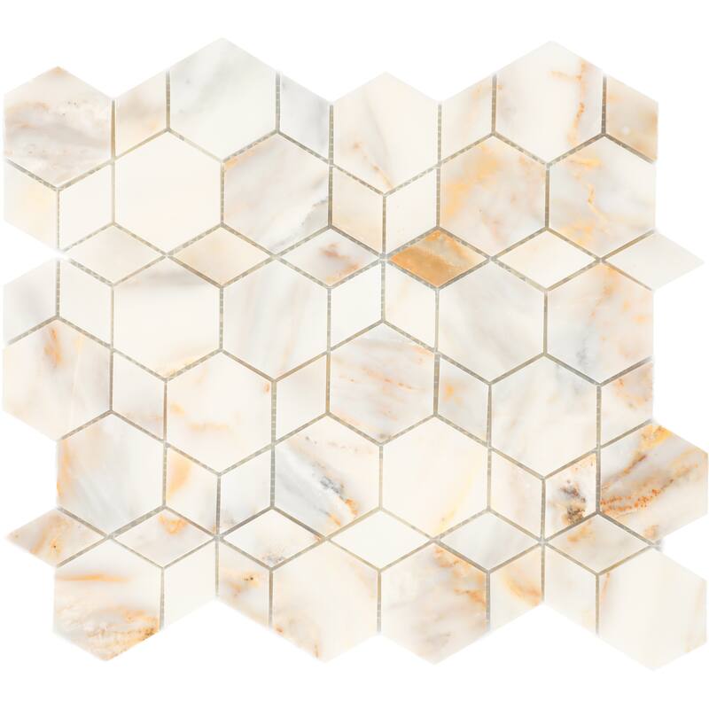 Daltile Gamma Natural Stone Hypnotic XL Wall and Floor Mosaic Tile (Set of 10)