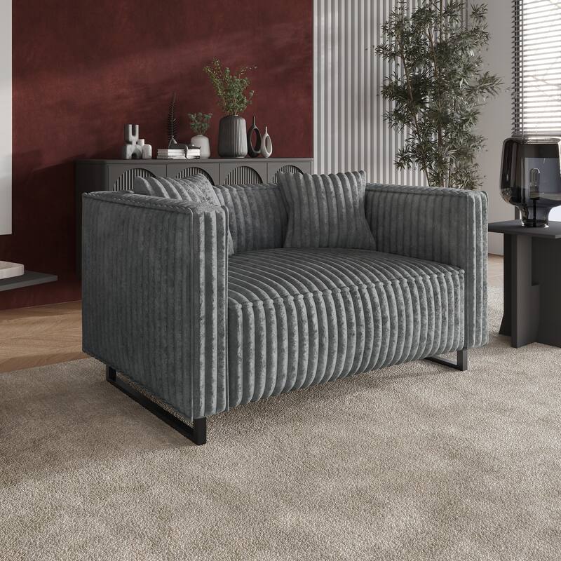 CraftPorch Mid Century Modern Upholstered Loveseat - N/A