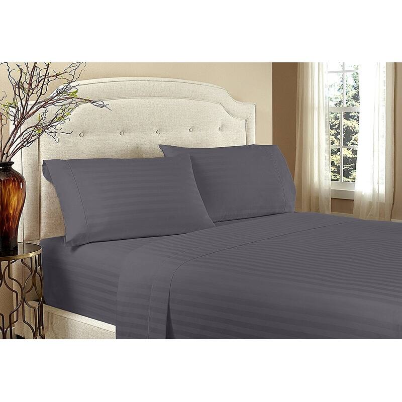 Home Sweet Home Dream Chevron Pattern Bed Sheet Set - Gray - Full