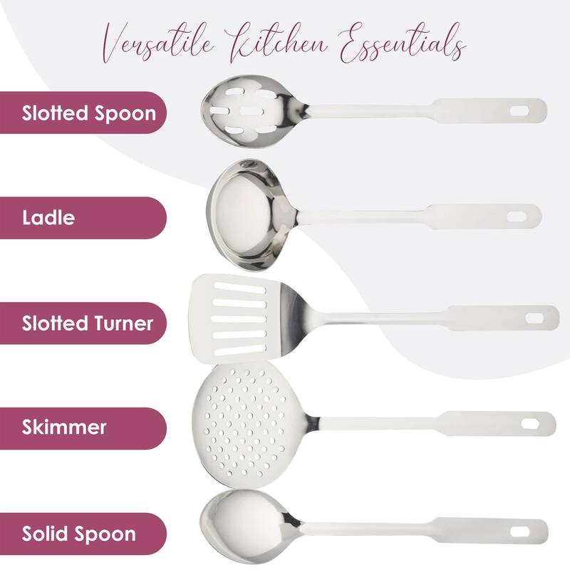 Amco 5 Piece Utensil Set - 14 in