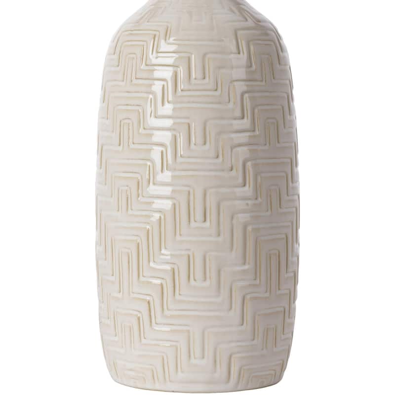 Oliver Ceramic Distressed Table Lamp - 25"H x 13"W x 13"D
