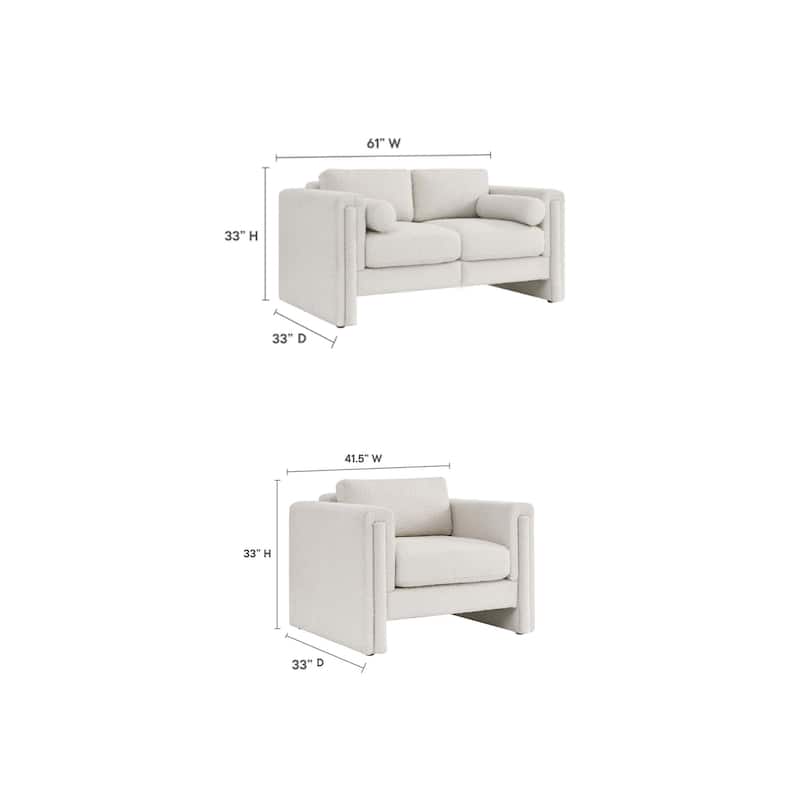 JASIWAY 3-seater Teddy Velvet Modern Upholstered Sofa Sectional Sofa