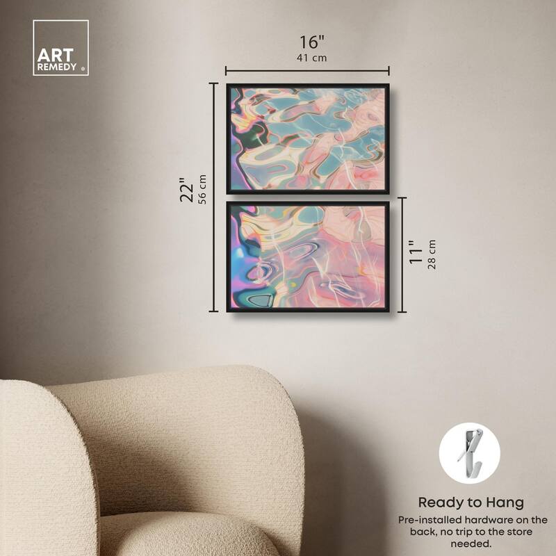 Metallic Drift I Canvas Set of 2 by Art Remedy