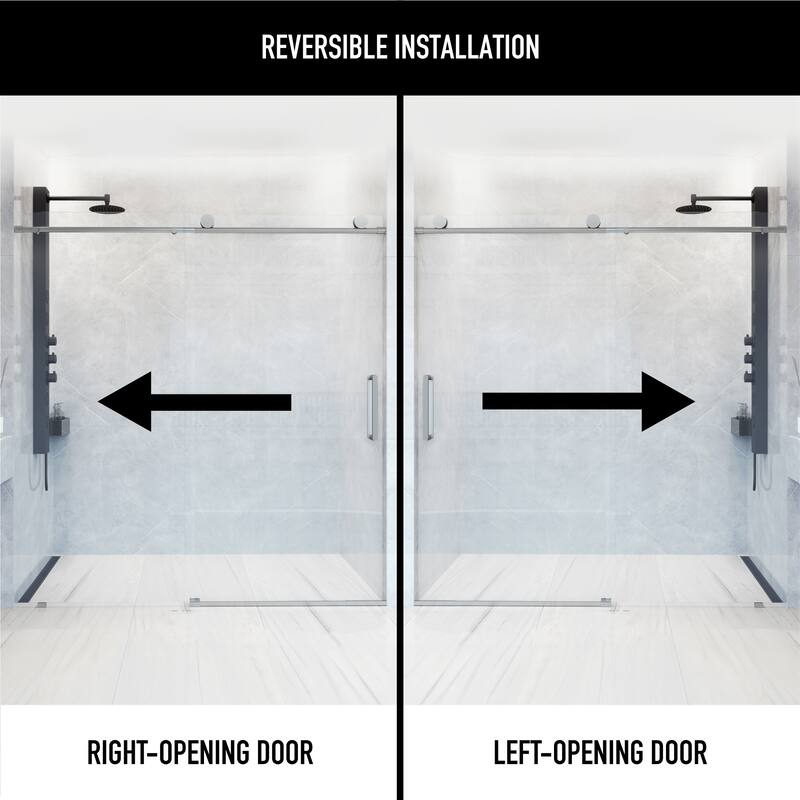 VIGO Elan Frameless Sliding Shower Door
