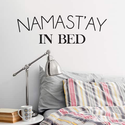 Namast'ay in Bed Wall Decal 48-inch x 16-inch