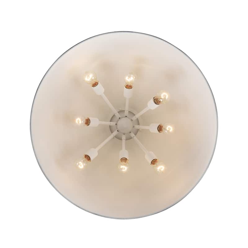 Golden Lighting Alison 8-light Pendant in Vintage Gold and Antique Ivory shade - 8 Light Pendant