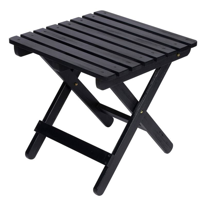 Laguna Assembled Square Folding Table - 19 W x 19 L x 19 H - Black