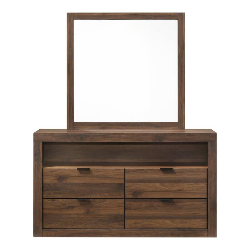 Furniture of America Merro Modern 4-Piece Solid Wood Bedroom Set