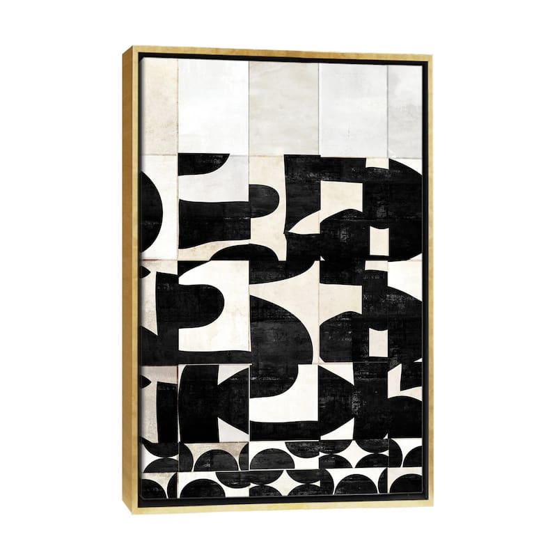 iCanvas "Scramble" by Nikki Chu Framed Canvas Print - Gold - 40x26