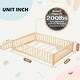 preview thumbnail 67 of 78, Twin/Full/Queen Size Floor Bed with Safety Guardrails, Toddler Floor Bed for Girls and Boys