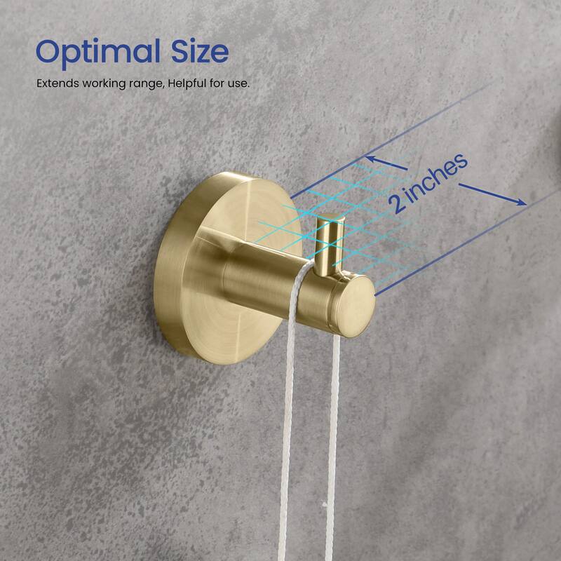 Circular Bathroom Towel & Robe Hook 2 Count