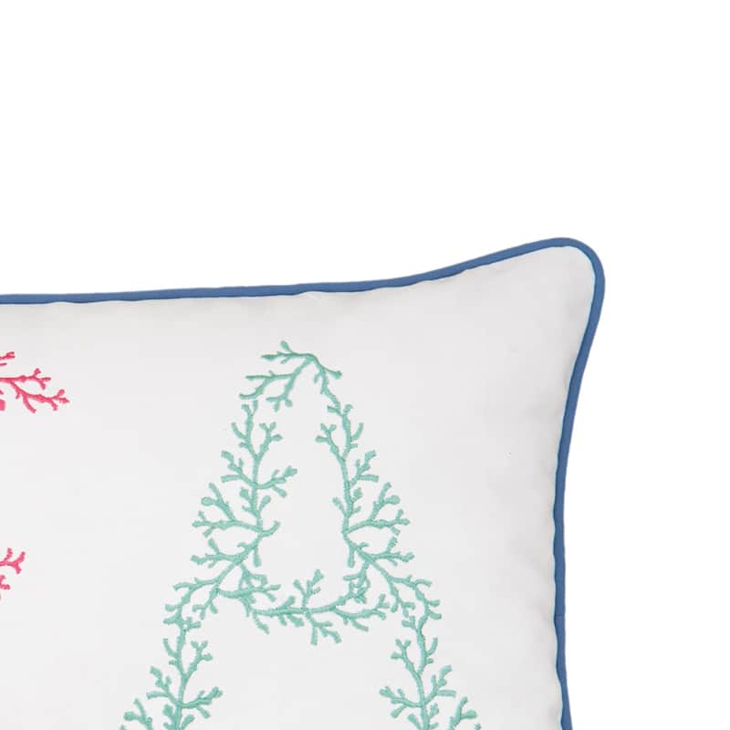 12" x 24" Sea Embroidered Throw Pillow