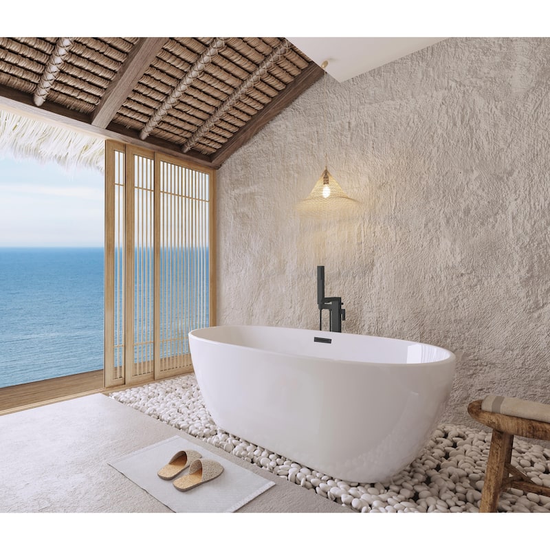 Adler Soaking Bathtub in Glossy White