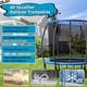 preview thumbnail 2 of 12, 8 Feet ASTM Approved Recreational Trampoline with Ladder Blue
