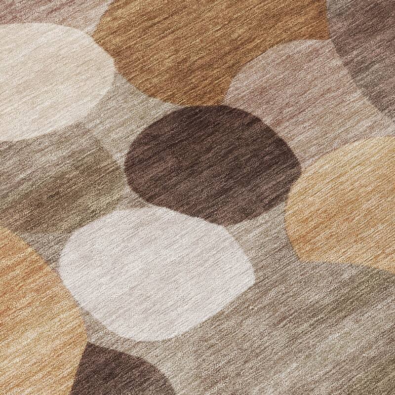 Machine Washable Indoor/ Outdoor Modern Circy Chantille Rug