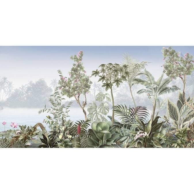 GK Wall Design Lake Landscape Retro Jungle Removable Wallpaper