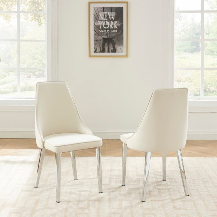 Pholstered Metal Side Chair (Set of 2)