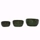 preview thumbnail 3 of 10, 3-Piece Ceramic Planter Set, Modern Indoor & Outdoor Flowerpots Antique Green