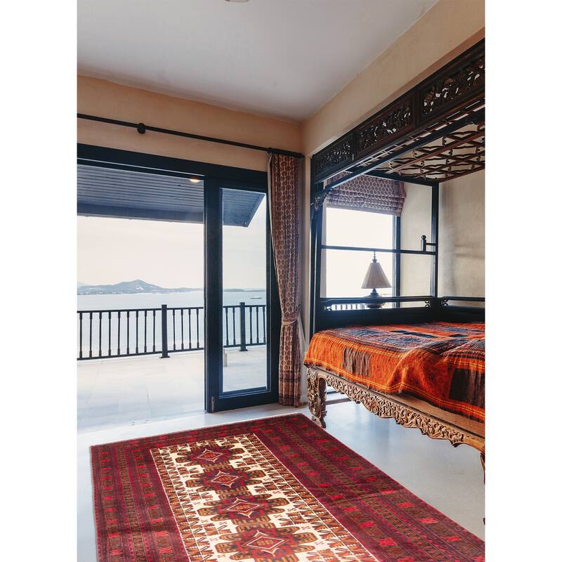 ECARPETGALLERY Hand-knotted Teimani Cream Wool Rug - 3'8 x 6'4