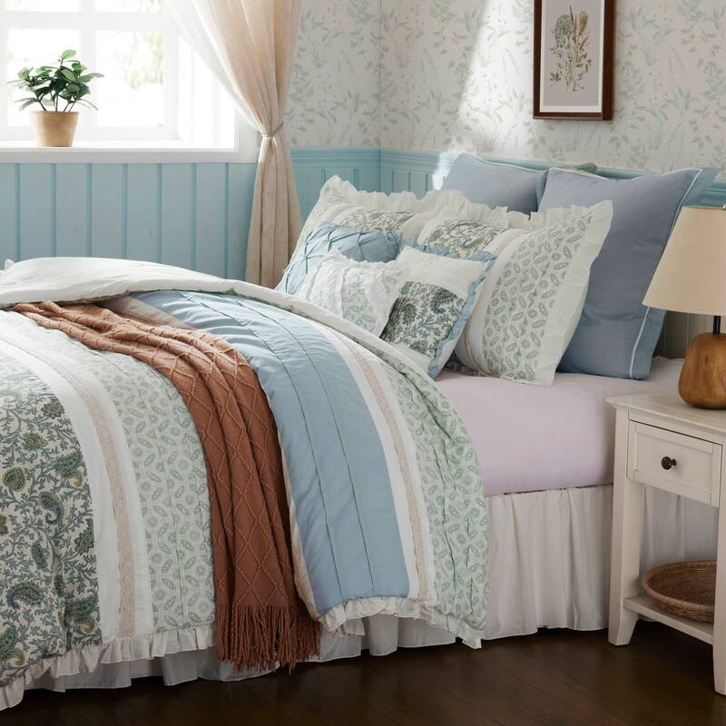 Madison Park Vanessa 9 Piece Cotton Percale Comforter Set