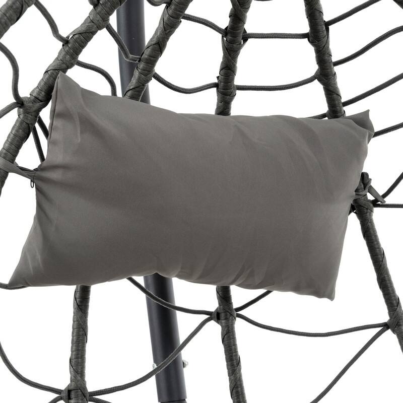 Hanging Egg Chair with Stand - Rattan Swing for Patio & Home