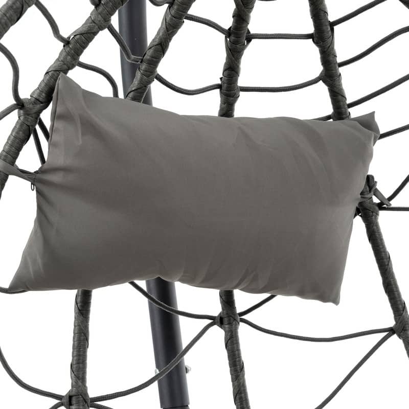 Hanging Egg Chair with Stand - Rattan Swing for Patio & Home