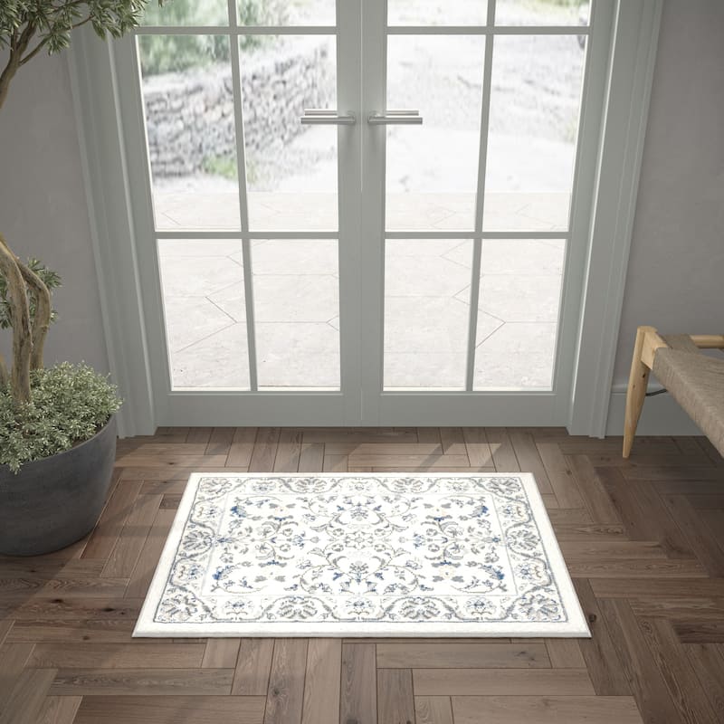 Carrington Traditional Border Indoor Area Rug - 2' x 3' - Cream