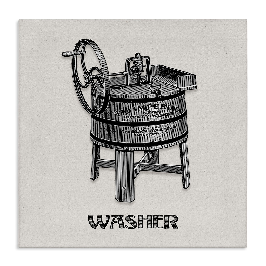 Stupell Antique Rotary Washer Canvas Wall Art Design By Val Rhodes