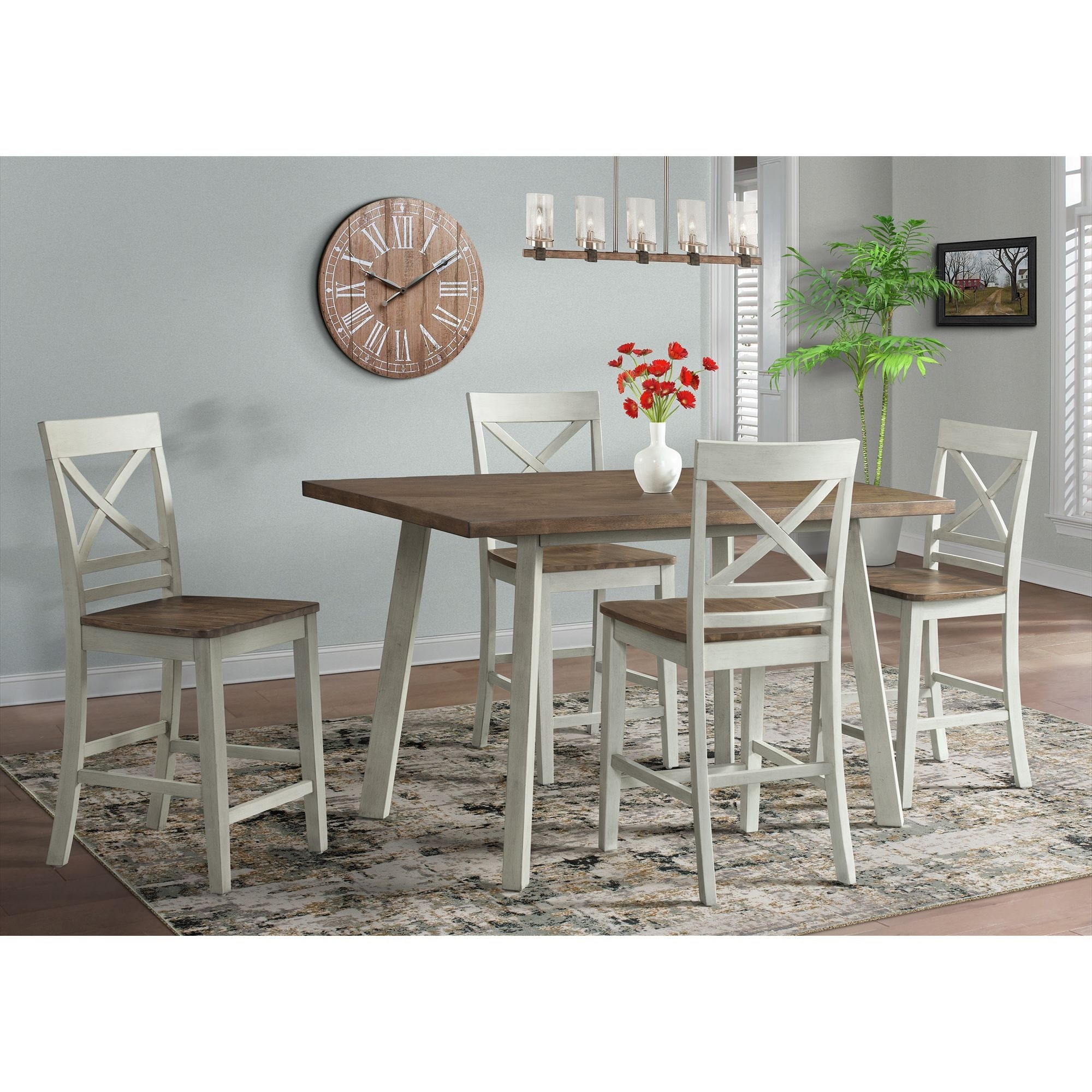 Picket House Furnishings Bedford 5PC Counter Height Dining ...