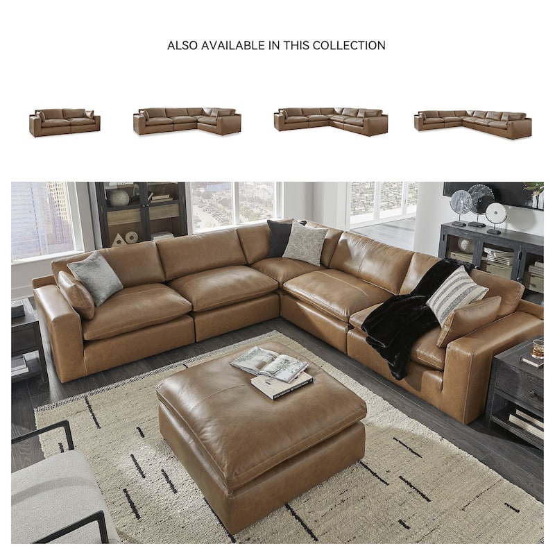 Signature Design by Ashley Emilia Caramel 2-Piece Loveseat - 98"W x 41"D x 36"H
