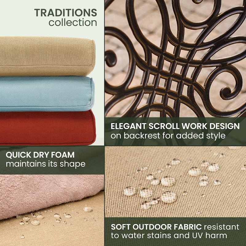 Hanover Traditions 11-Piece Dining Set in Tan with Four Swivel Rockers, Six Dining Chairs, and an Extra-Long Dining Table