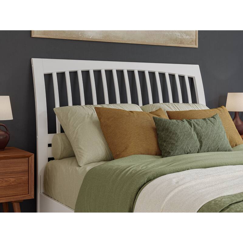 Orleans Sleigh Solid Wood Slat Headboard - White - Queen