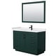 preview thumbnail 45 of 98, Miranda Single Vanity Set, Cultured Marble Top, 46-Inch Mirror 48-Inch Single - Green, Black Trim, White Cultured Marble Top