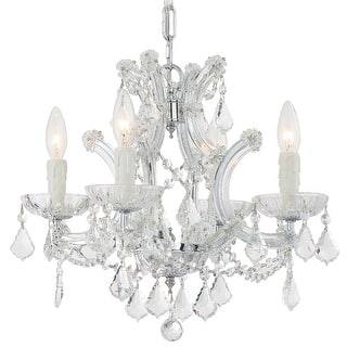 Maria Theresa Clear Italian Crystal/ Chrome 4-light Mini Chandelier - 16.5'' W x 15'' H