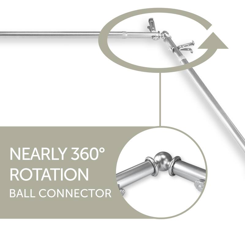 Southwestern Curtain Rods & Hardware Set - Adjustable Rods, Unique Finials, Cocoa Finish - M