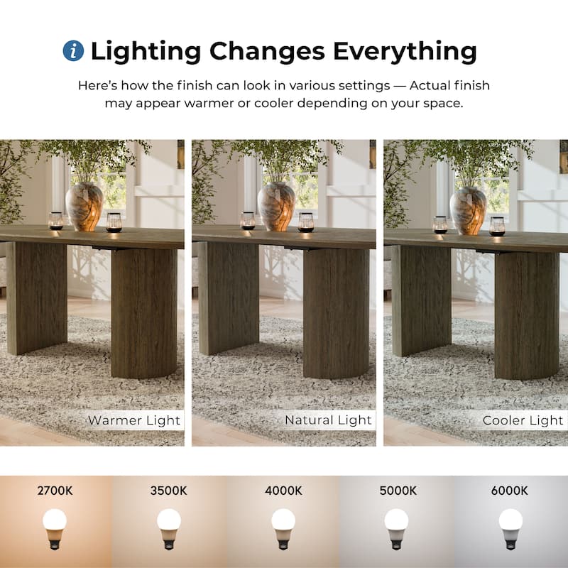 Furniture of America Lenn Modern Farmhouse 9-Piece Oak Wood Extendable Dining Table Set with Leaf