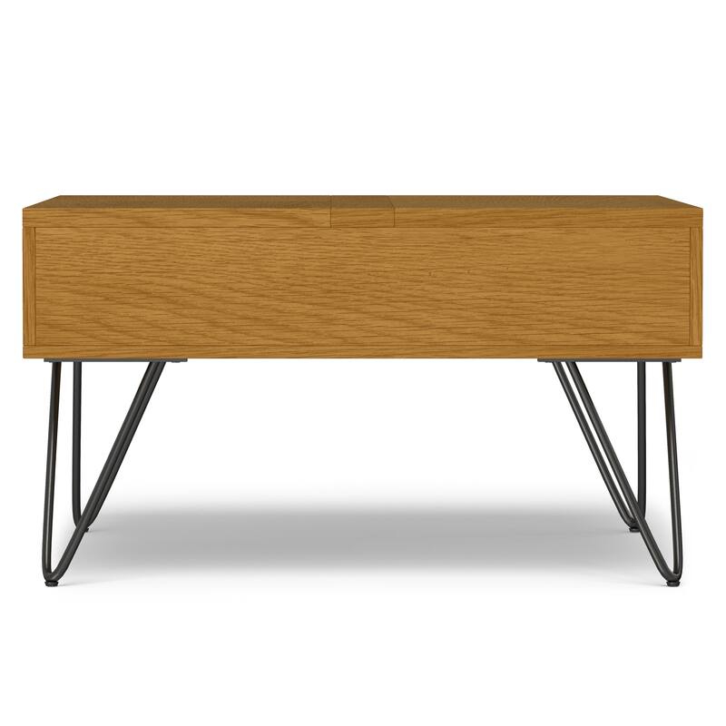 WYNDENHALL Moreno 32 inch Wide Square Industrial Lift Top Coffee Table - 32.1 x 32.1 x 18.1